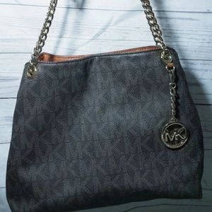 Michael kors Satchel handbag brown leather